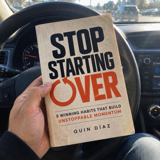 Reader holding Stop Starting Over