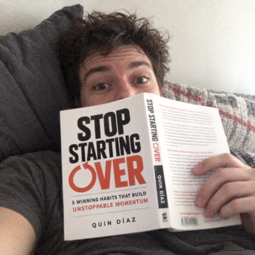 Reader holding Stop Starting Over
