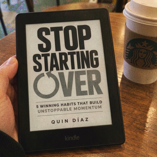 Reader holding Stop Starting Over