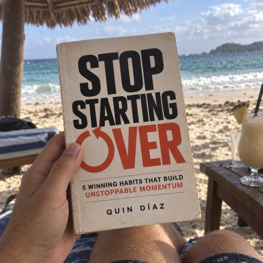 Reader holding Stop Starting Over